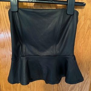 Faux leather formal top